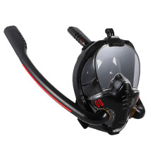 (Black, S/M) Snorkel Mask Anti Fog Full Face Swimming Diving Scuba Goggle Mask