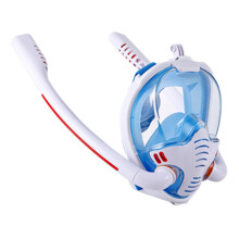 (White, S/M) Snorkel Mask Anti Fog Full Face Swimming Diving Scuba Goggle Mask
