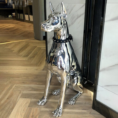 Dobermann Hund Kunst Tier Statuen Figur Zimmerdekoration 1