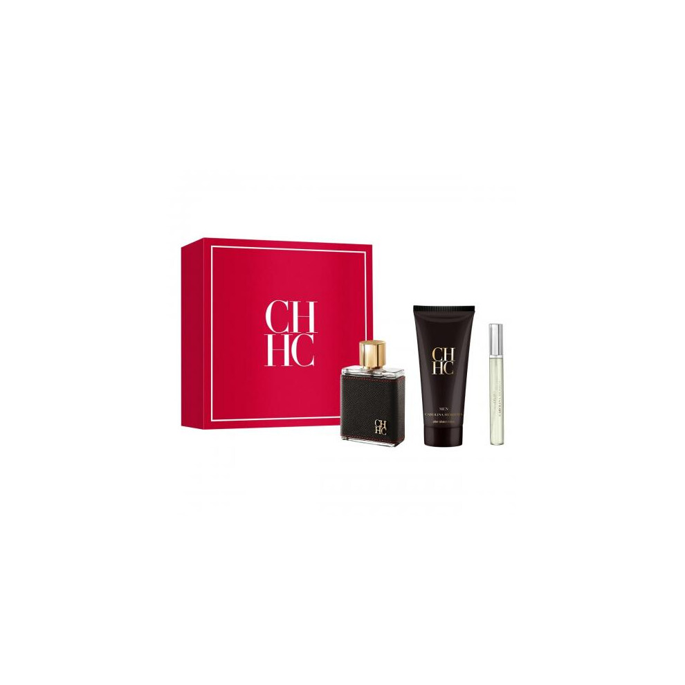 Ch By Carolina Herrera 3 Pcs Set For Men: 3.4 Eau De Toilette + 0.34 Eau De Toilette + 3.4 After Shave Balm