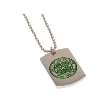 Celtic FC Stainless Steel Enamel Crest Crest Dog Tag and Chain