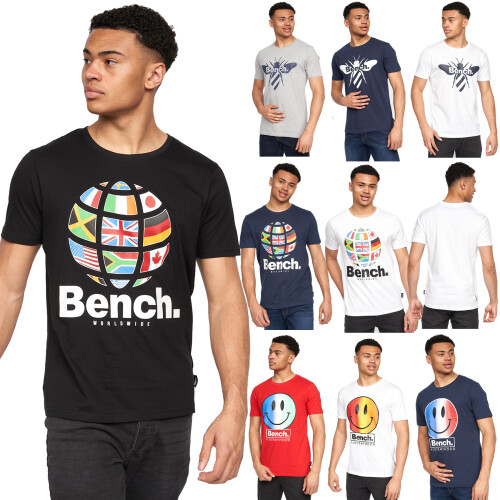 Bench Bench Mens Graphic Print T-Shirt 100% Cotton Tee