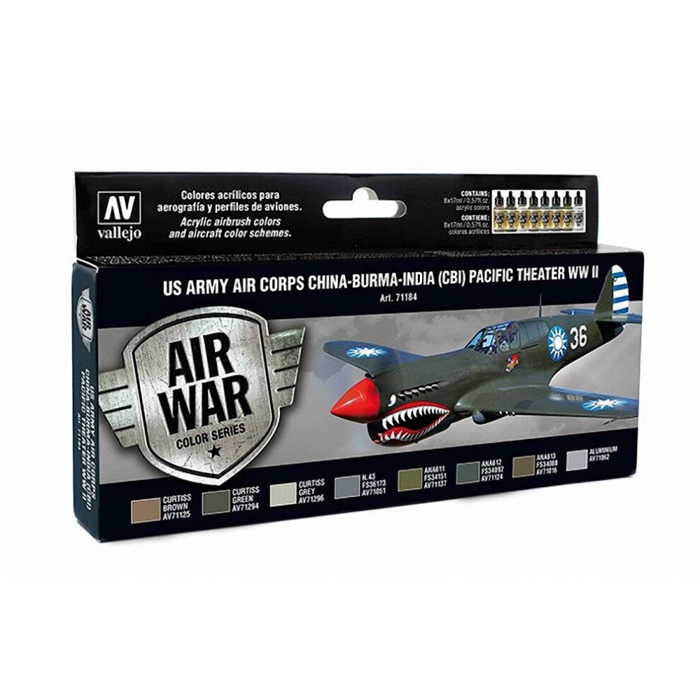 VAL71184 - AV Vallejo Model Air Set - US Air Corps Pacific WWII (x8)