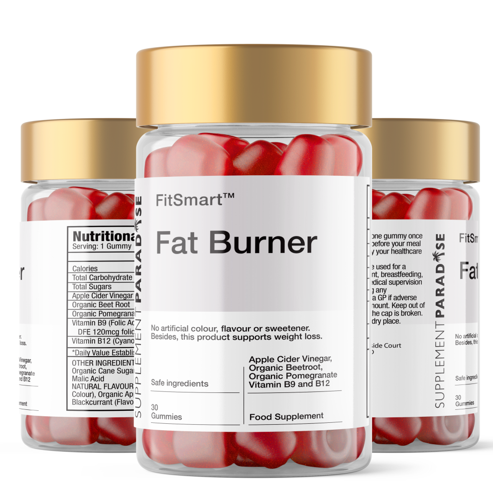 Supplement Paradise Fitsmart Fat Burner - Tasty & Enjoyable Gummies - 1 Month Supply
