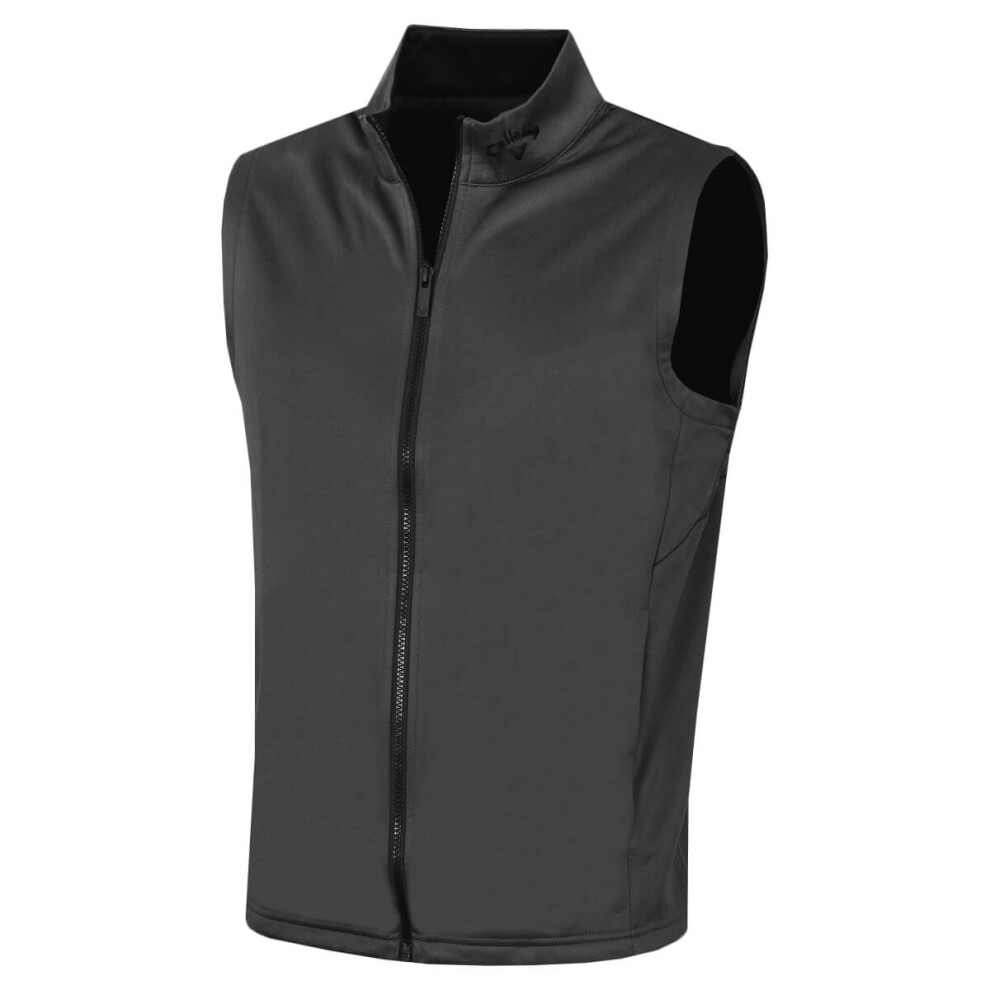 (M, Asphalt) Callaway Golf Mens High Gauge Moisture Wicking Thermal Vest Gilet