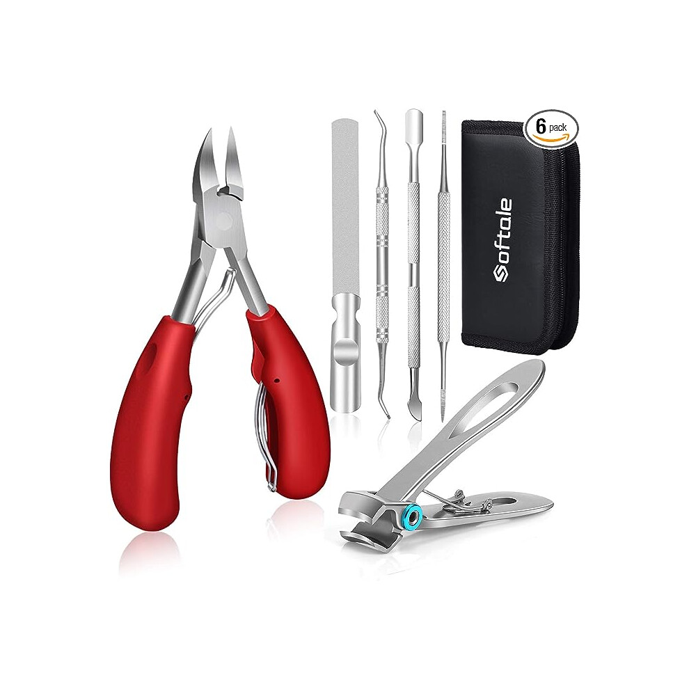 (red) Manicure 7-piece nail trimming tool set