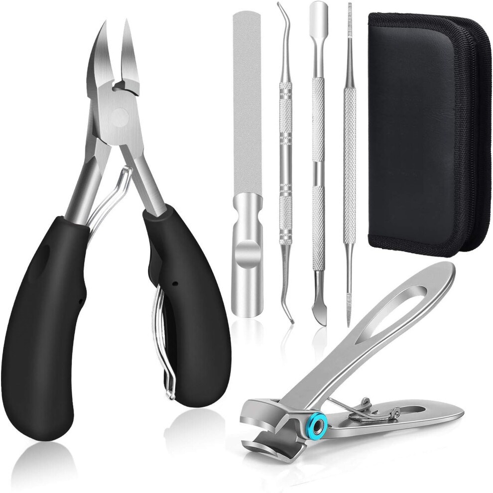 (black) Manicure 7-piece nail trimming tool set