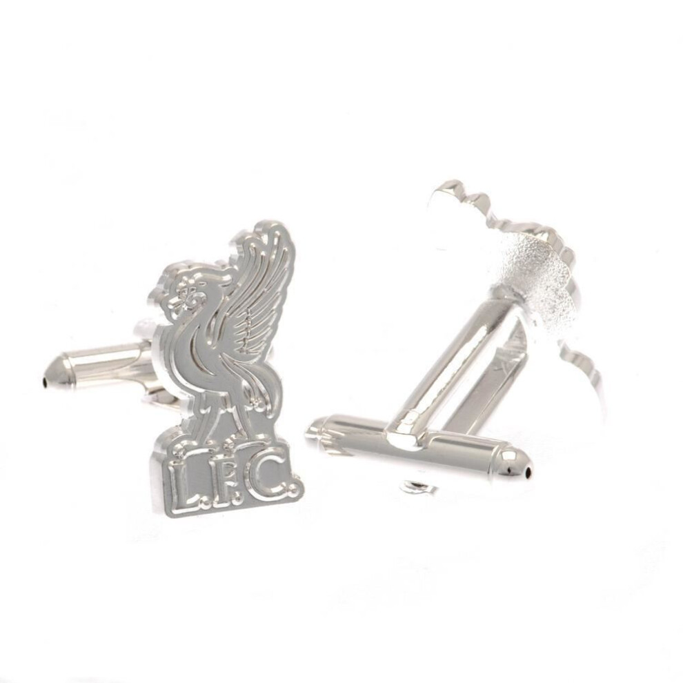 Liverpool Fc Plated Liverbird Formed Cufflinks Silver