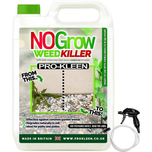 Pro-Kleen (5L) NoGrow 5L Acetic Acid Weed Killer