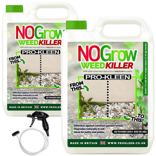 Pro-Kleen (10L) NoGrow 5L Acetic Acid Weed Killer