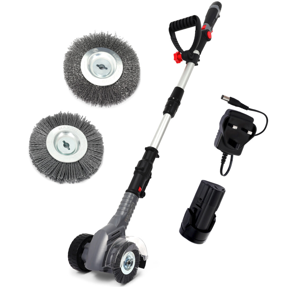 NETTA 12V Cordless Weed Sweeper for Driveways, Patios, etc