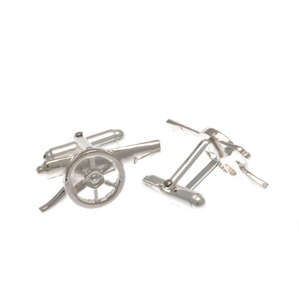 Arsenal Fc Sterling Cannon Cufflinks Silver