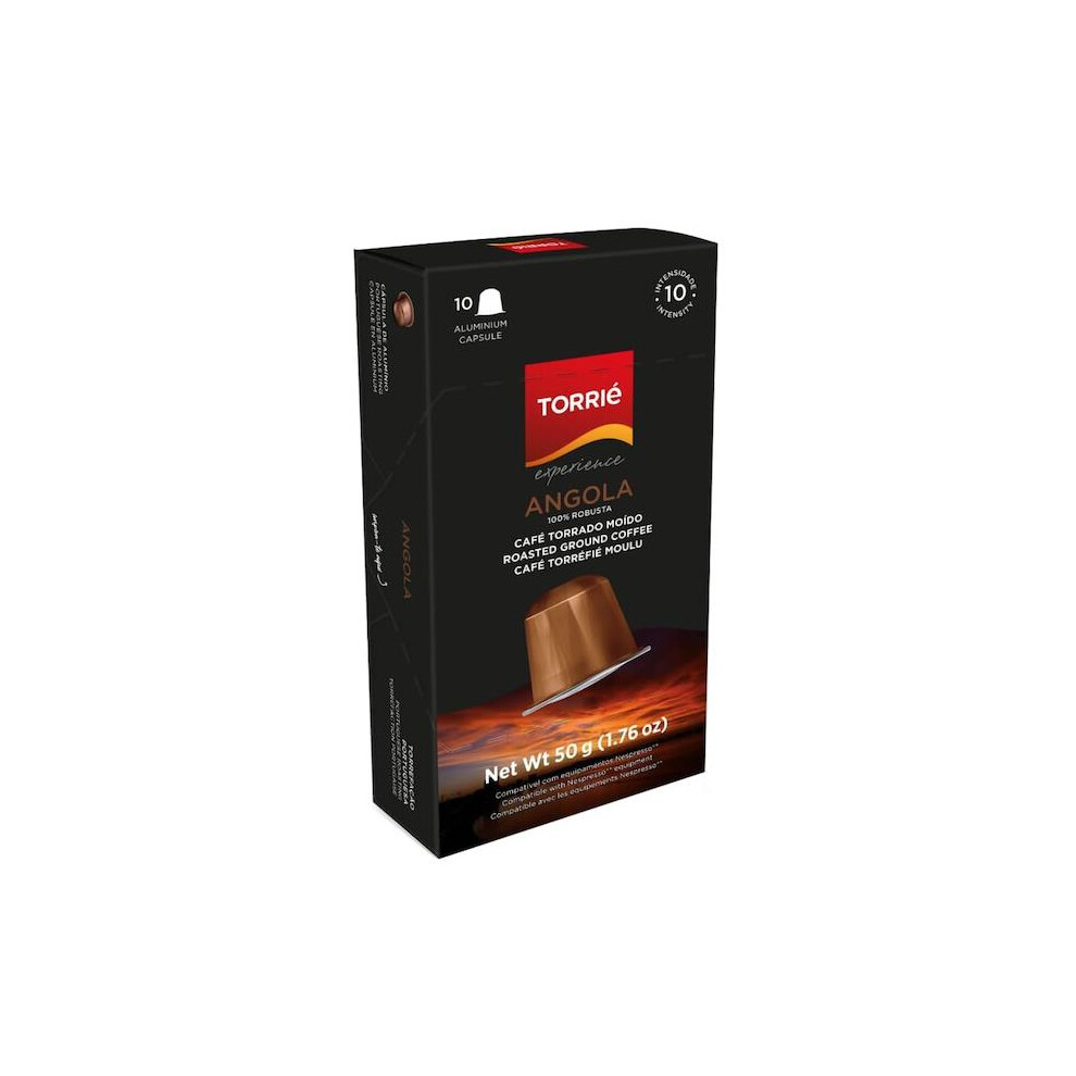 Nespresso Compatible Angola Robusta Coffee 10 Capsules (Case of 1,  10 Capsules)