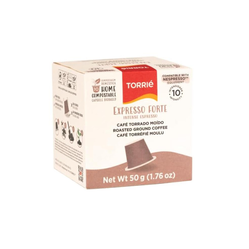 100% Home Compostable Nespresso Compatible Intense Strong Coffee 60 Capsules (Case of 1,  6 x 10 Caps)