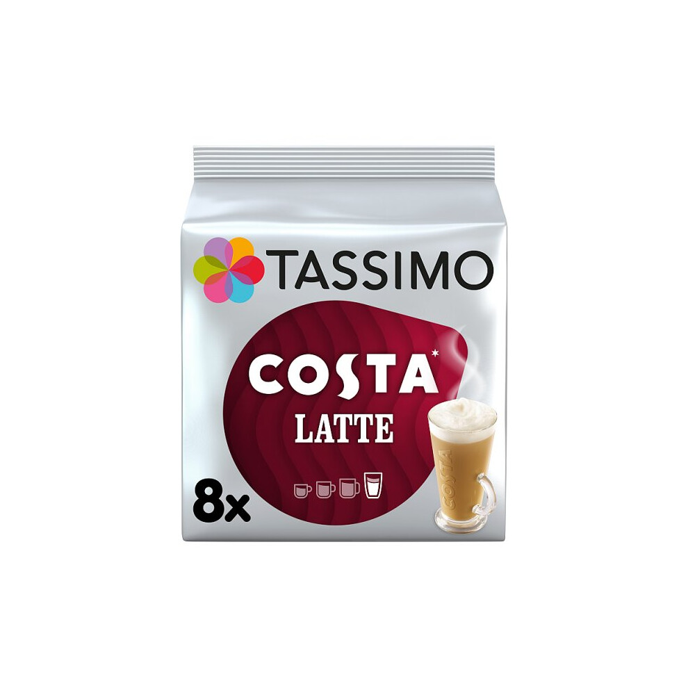 Tassimo Costa Latte Coffee Pods X8