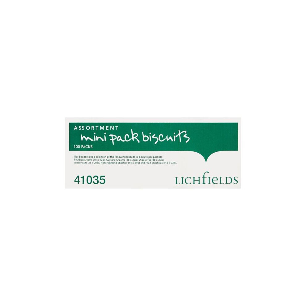 Lichfields Assortment Mini Pack Biscuits 100 Packs