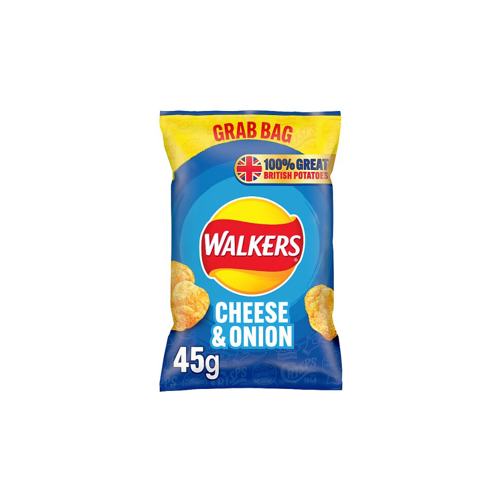 Walkers Cheese & Onion Crisps 45g (Case of 32)