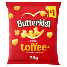 Butterkist Crunchy Toffee Popcorn 78g, (Case of 12)