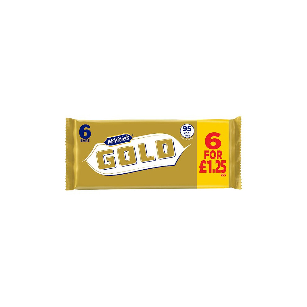 McVitie's 6 Gold Caramel Flavour Biscuit Bars 10.6g (Case of 12)