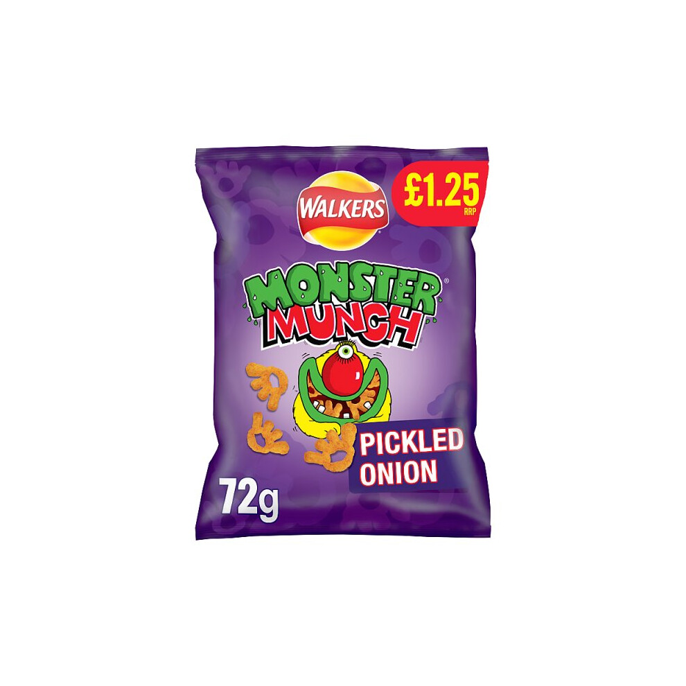 Walkers Monster Munch Pickled Onion Snacks72g (Case of 15)