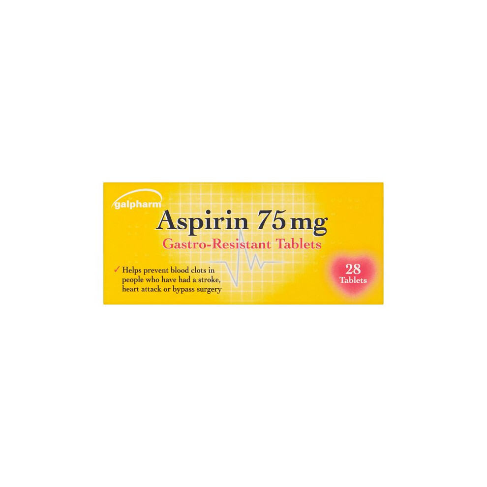 Galpharm Aspirin 75mg Gastro-Resistant 28 Tablets (Case of 20)