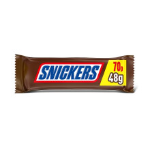 Snickers Caramel, Nougat, Peanuts & Milk Chocolate Snack Bar 48g (Case of 48, 48 x 48g)