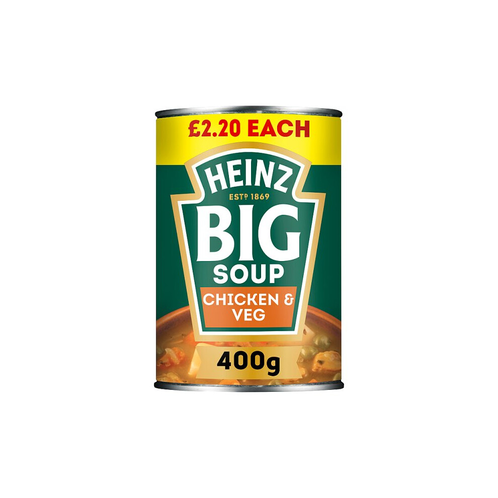 Heinz Big Soup Chicken & Vegetable 400g (Case of 12, 12 x 400g)