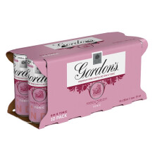 Gordon's Premium Pink Gin & Tonic 10 x 250ml Ready to Drink Premix Can (Case of 3, 3 x 10x250m)