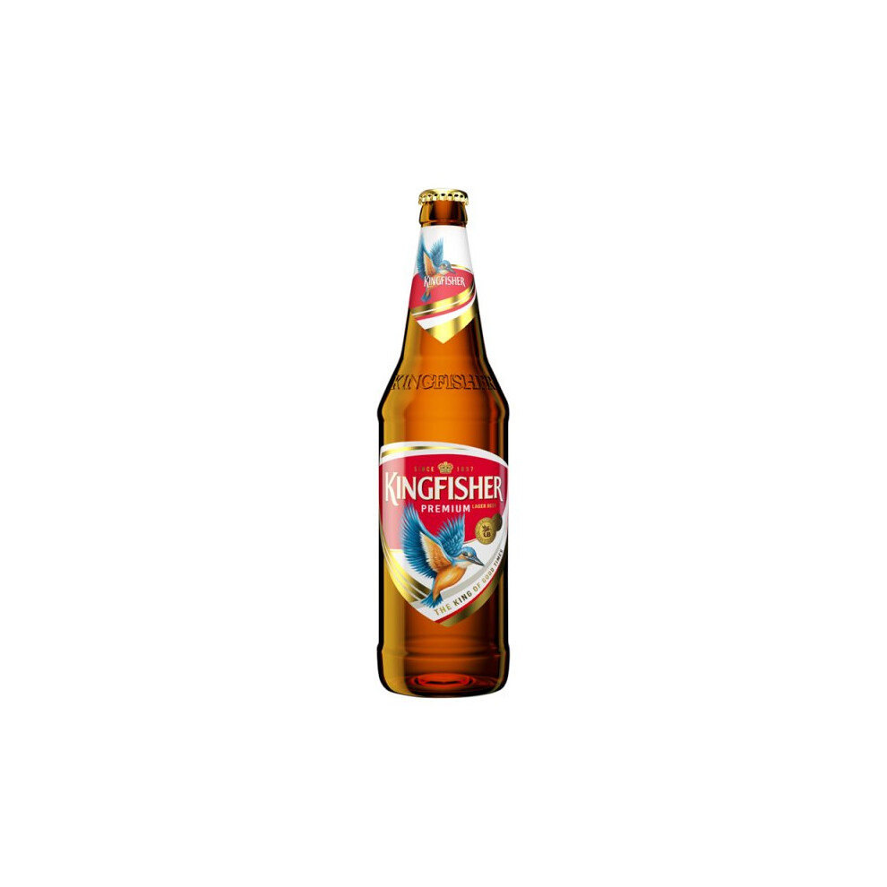 Kingfisher Premium Lager Beer 650ml (Case of 12, 12 x 650ml)