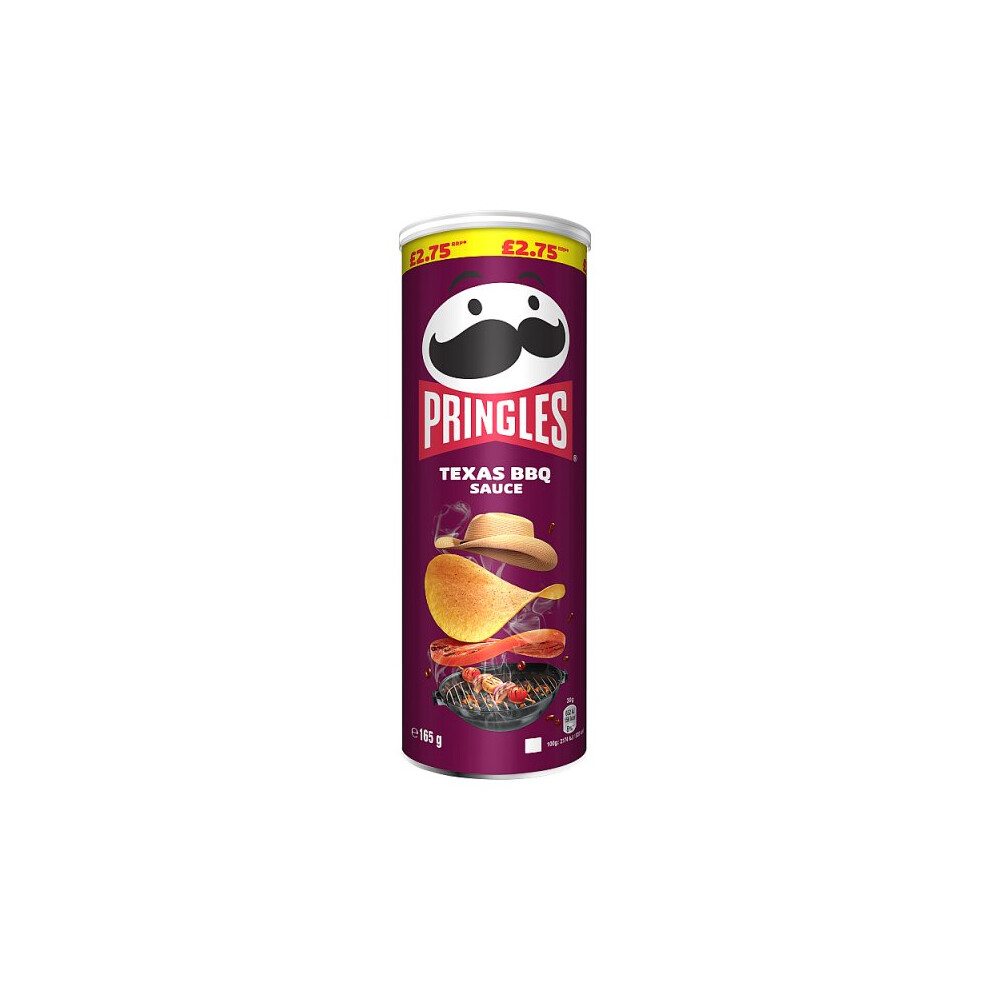 Pringles Texas BBQ 165g(Case of 6, 6 x 165g)