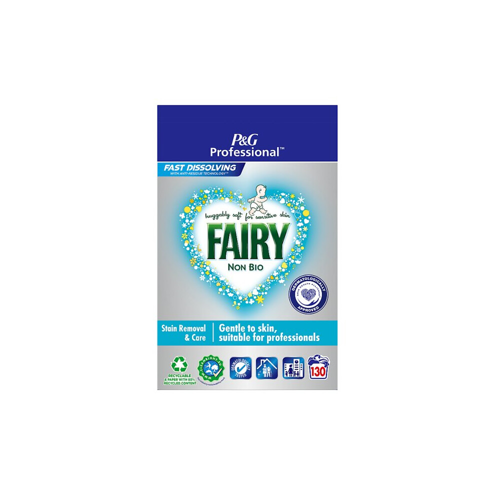 Fairy Professional Non-Bio Washing Powder Detergent 130 Washes (130w)