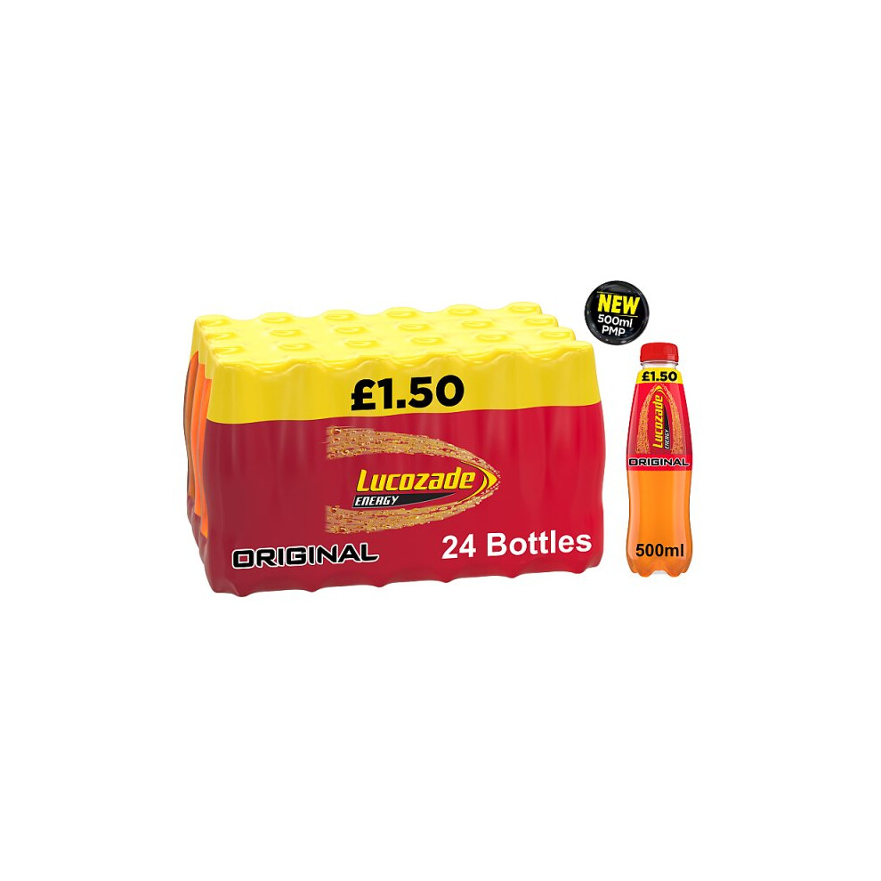 Lucozade Energy Drink Original 500ml(Case of 24, 24 x 500ml)