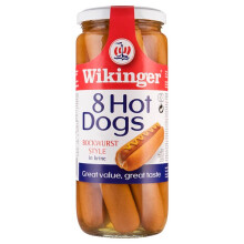 Wikinger 8 Hot Dogs Bockwurst Style in Brine 550g (Case of 12)