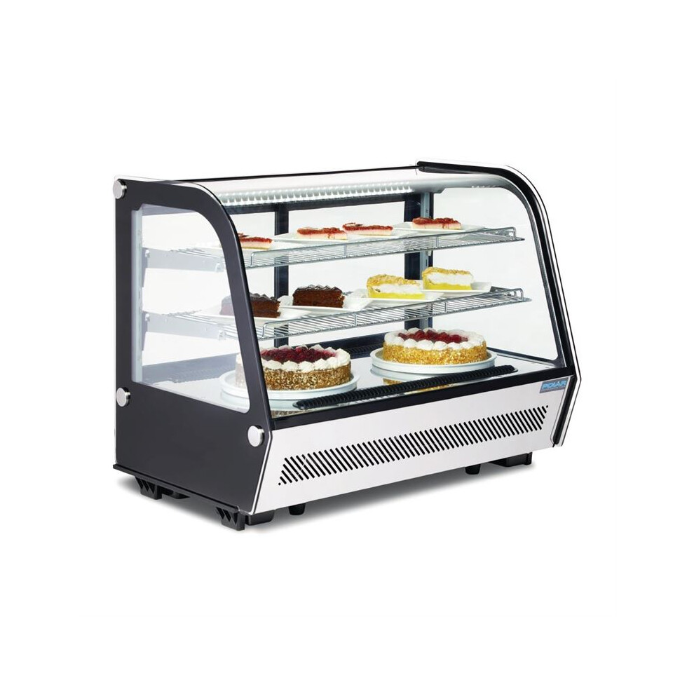 Polar G-Series Countertop Food Display Fridge 160Ltr Black