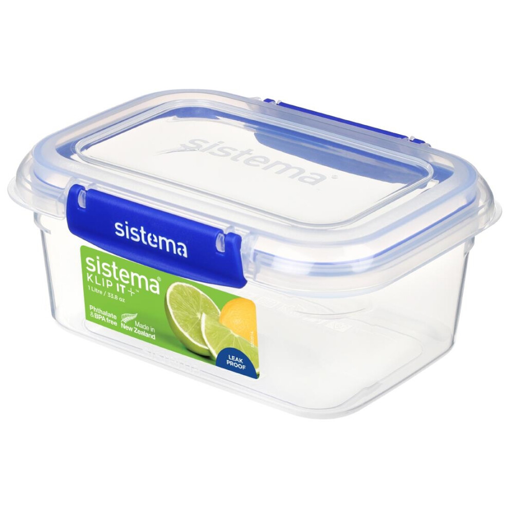 Sistema Rectangle Klip It Plus Food Storage Container 1Ltr