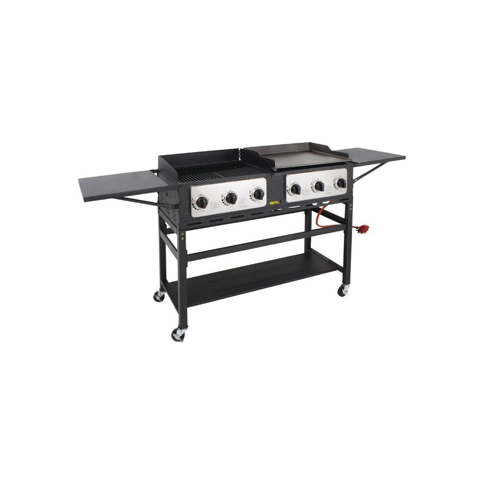 Buffalo 6 Burner Combi BBQ Grill and Griddle