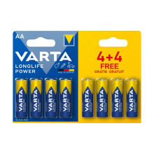 ALCALINE LR6/AA, 1.5 V PACK PROMO 4 + 4 pcs 4906.121.448 (blister)