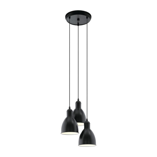 EGLO Eglo Priddy Steel Shade Pendant Trio
