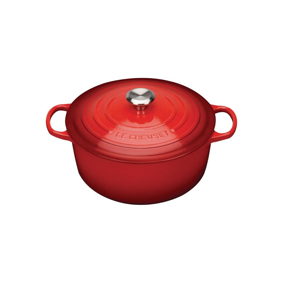 Le Creuset Cast Iron Round Casserole 28cm 6.7L Cerise