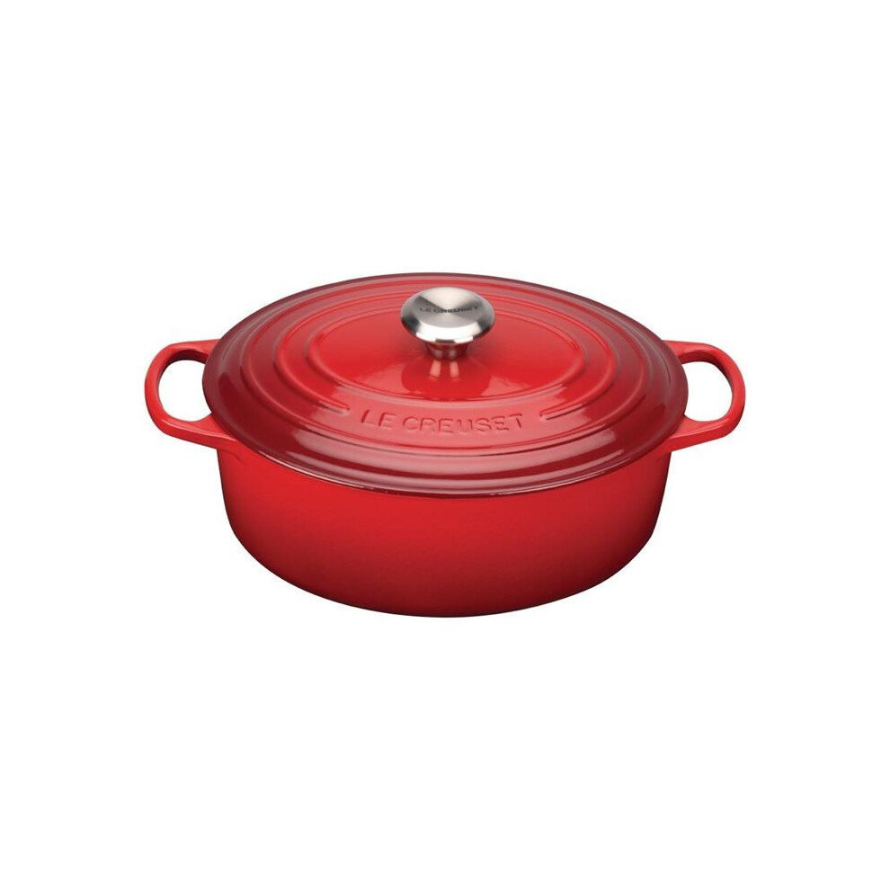 Le Creuset Cast Iron Oval Casserole 29cm 4.7L Cerise