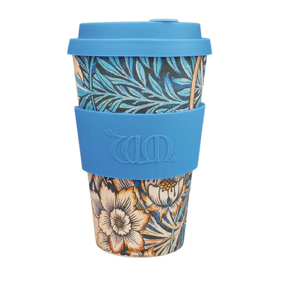 Ecoffee Cup Bamboo Reusable Coffee Cup Lily William Morris 14oz (400ml) URPDY490