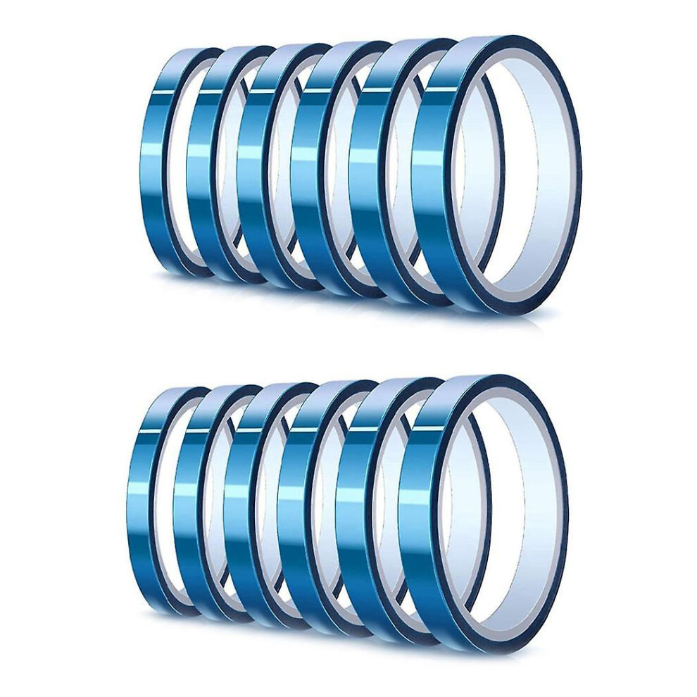 12 Rolls Of High Temperature Adhesive Tape,Thermal Vinyl Pressing Tape,Heat-Resistant Sublimation,F 9324781009757