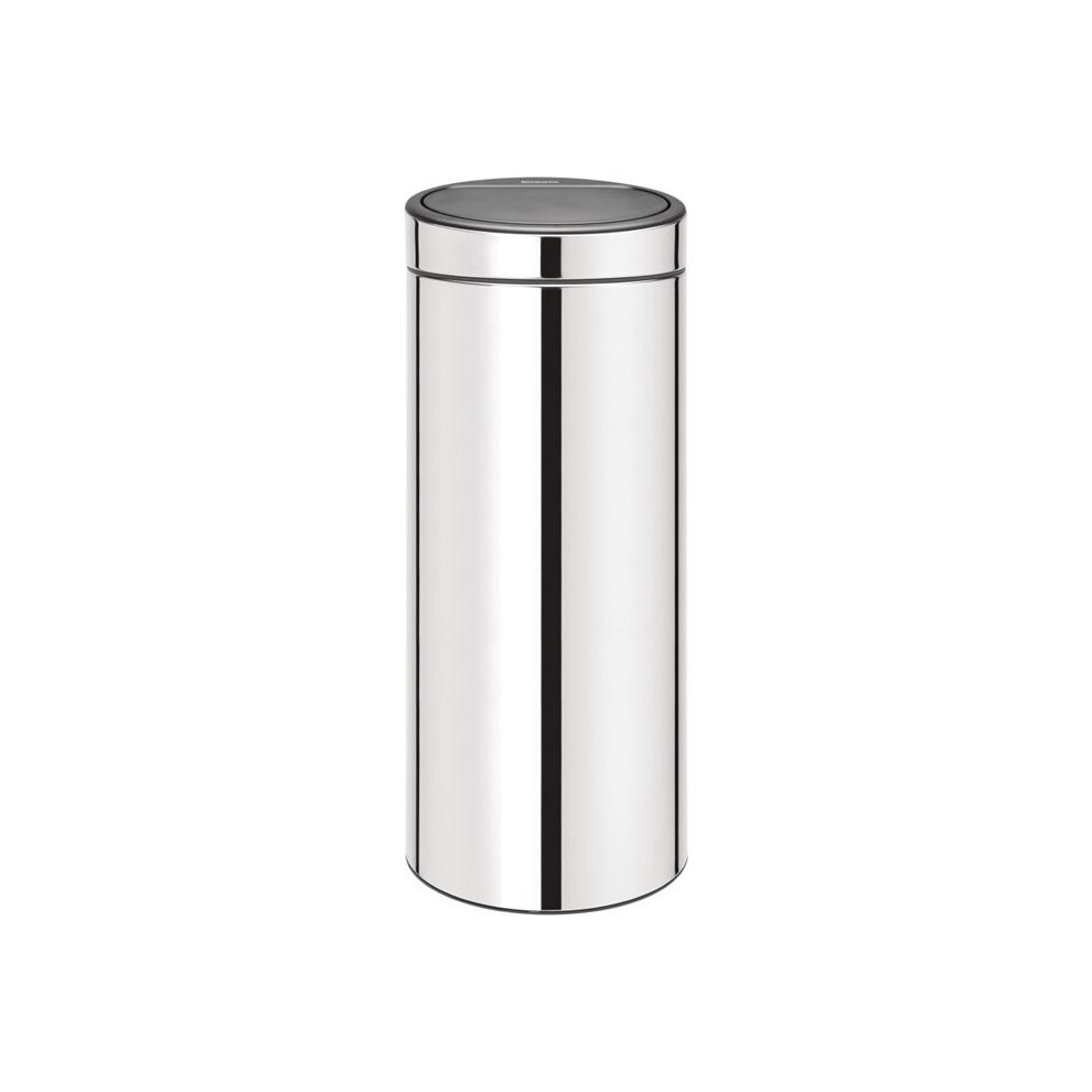 Brabantia Stainless Steel Touch Top Bullet Bin Silver 30Ltr