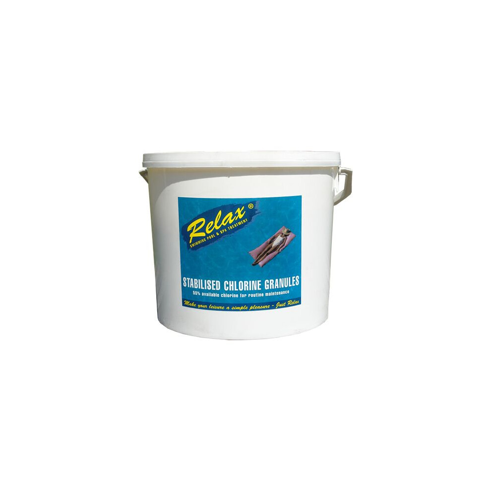 Plastica Relax 10Kg Stabilised Chlorine Granules For Pools & Spas | Rapid-Dissolving, Minimal Ph Impact | Plarch004s