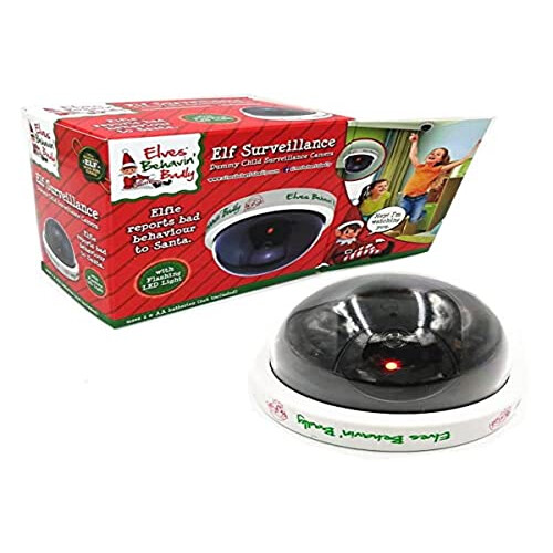 Elves Behavin' Badly Dummy Security Camera, 10x10x13
