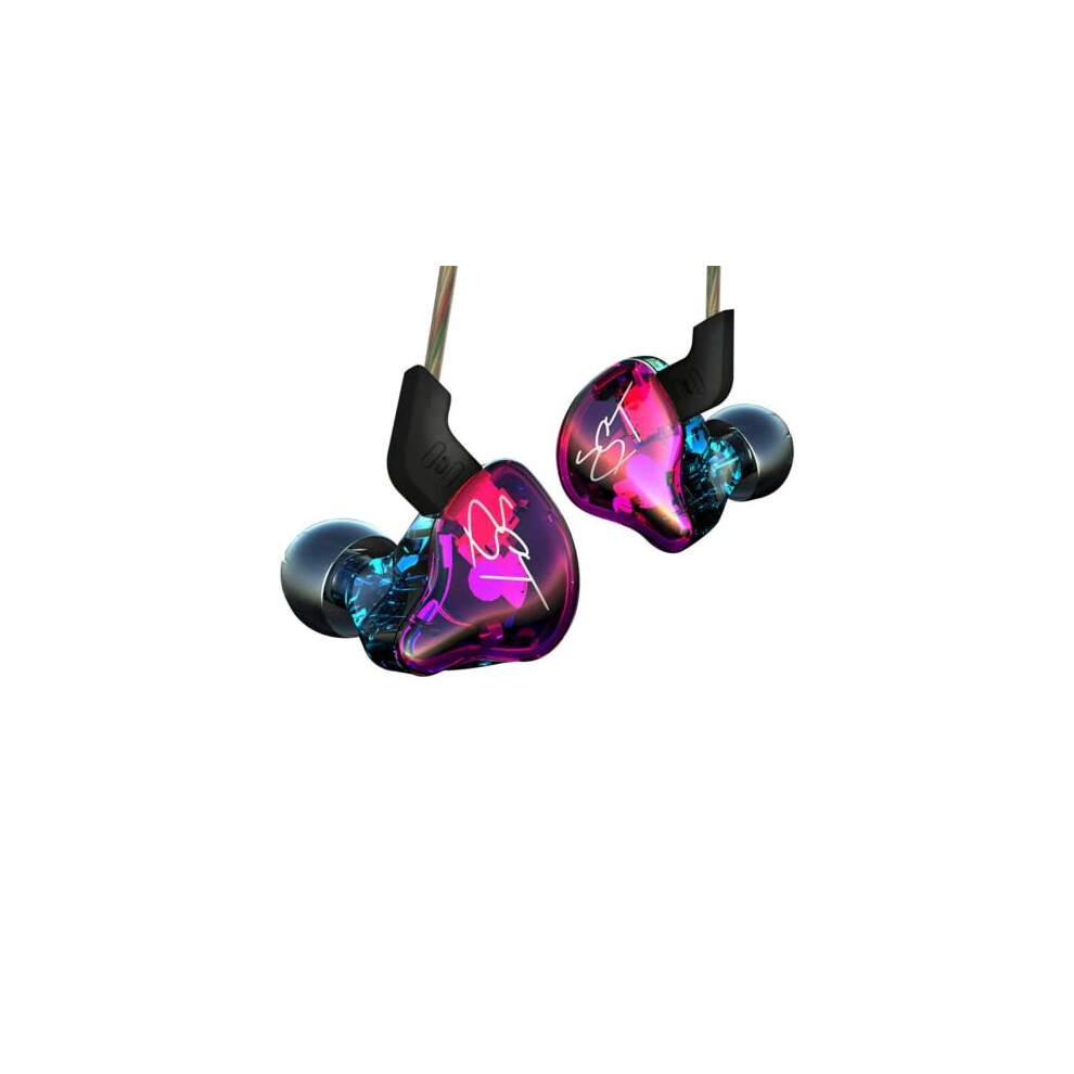 Yinyoo Kz Zst Colorful Hybrid Balance Armature With Dynamic In-Ear Earphone 1Ba+1Dd Hifi Headset (, No Mic) Purple 611517422164