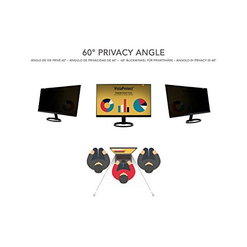 VistaProtect - Premium Privacy Filter & Anti Blue Light Screen Protector for Computer Monitors (21.5" inches) 2