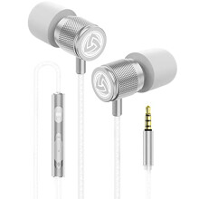 Ludos ULTRA Wired Earbuds in-Ear Headphones, 5 Year Warranty, Earphones with Microphone and Volume Control, Memory Foam, Reinforced Cable, Noise