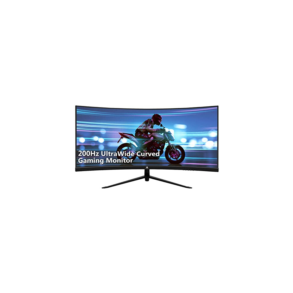 Z-Edge 30 Inch Curved Gaming Monitor 200Hz 1ms MPRT 21:9 Ultra-Wide 2560x1080 R1500 Curved Screen, FreeSync, HDMI & DisplayPort, with RGB Light,