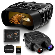 Night Vision Goggles, GTHUNDER Night Vision Binoculars 1080P 300M for 100% Darkness, 4X Digital 7 Level Infrared Binoculars 3" TFT HD LCD w/32GB TF
